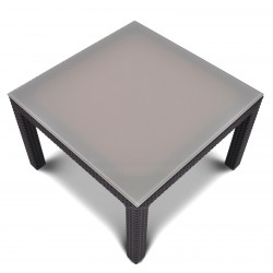Stół ze szklanym blatem Sumatra 72x72