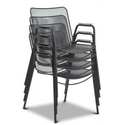 Niskie krzesło metalowe Antonio