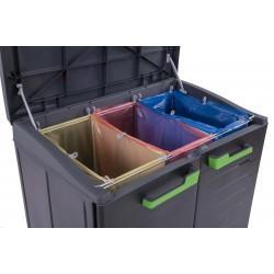 Szafa do segregacji odpadów MOBY Recykling System 3 komory