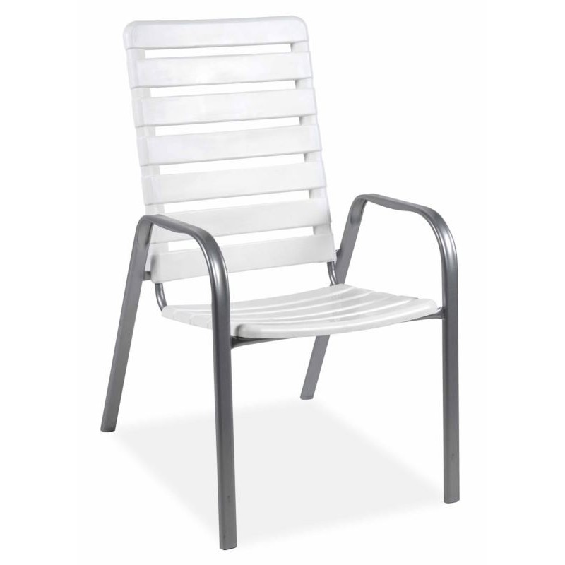 Krzesło sztaplowane ALPIN biel