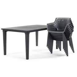 Meble ogrodowe Stół Futura i 6 krzeseł ELISA