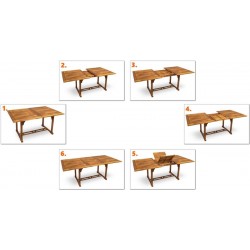 Stół ogrodowy drewniany rozkładany 150-200 cm