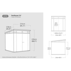 Keter Domek narzędziowy PENTHOUSE 7x7 Signature Collection Walnut &Ashwood