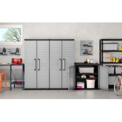 Wysoka Szafa Gospodarcza Keter Detroit XL Multipurpose Cabinet Szara