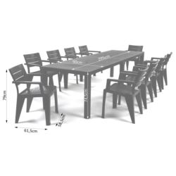 Zestaw jadalniany JULIE 10+1